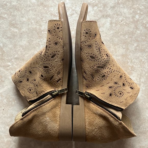 Coolway - Nelia Laser Cut Open Toe Bootie in tan (39/7.5) - Picture 4 of 4